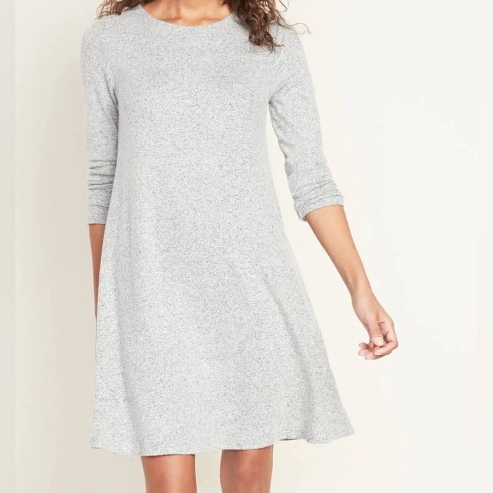 Old Navy Grey Long Sleeve Dress